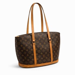 AUTHENTIC (BOUGHT IN STORE) Louis Vuitton Black and Tan Monogram Tote.